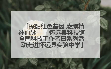 探赜红色基因 赓续精神血脉——怀远县科技馆全国科技工作者日系列活动走进怀远县实验中学