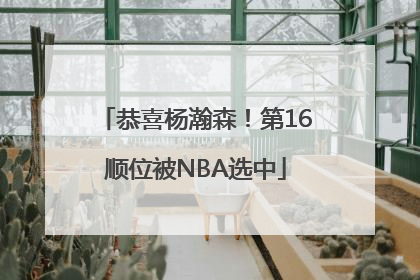 恭喜杨瀚森！第16顺位被NBA选中