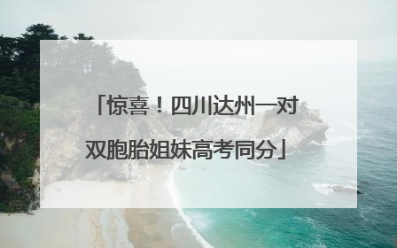 惊喜！四川达州一对双胞胎姐妹高考同分