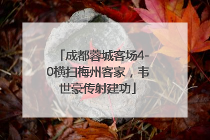 成都蓉城客场4-0横扫梅州客家，韦世豪传射建功
