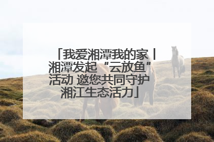 我爱湘潭我的家丨湘潭发起“云放鱼”活动 邀您共同守护湘江生态活力