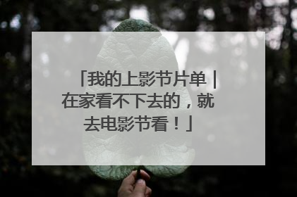 我的上影节片单｜在家看不下去的，就去电影节看！