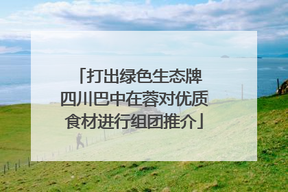 打出绿色生态牌 四川巴中在蓉对优质食材进行组团推介