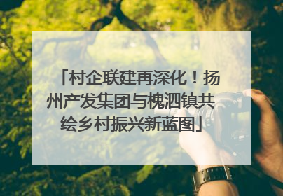 村企联建再深化！扬州产发集团与槐泗镇共绘乡村振兴新蓝图