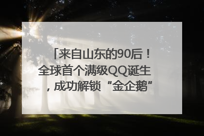 来自山东的90后！全球首个满级QQ诞生，成功解锁“金企鹅”，是继承父亲账号
