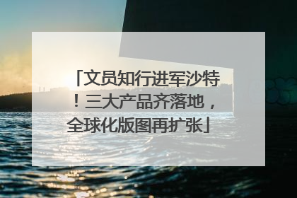 文员知行进军沙特！三大产品齐落地，全球化版图再扩张