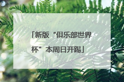 新版“俱乐部世界杯”本周日开踢