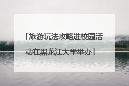旅游玩法攻略进校园活动在黑龙江大学举办