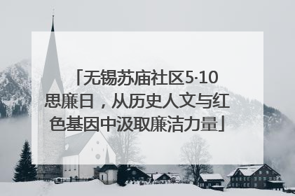 无锡苏庙社区5·10思廉日，从历史人文与红色基因中汲取廉洁力量
