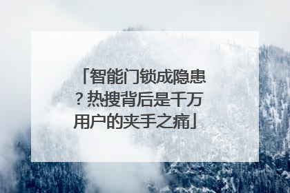 智能门锁成隐患？热搜背后是千万用户的夹手之痛