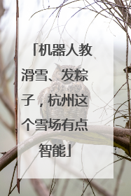 机器人教滑雪、发粽子，杭州这个雪场有点智能