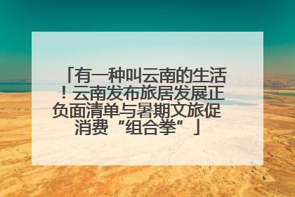有一种叫云南的生活！云南发布旅居发展正负面清单与暑期文旅促消费“组合拳”