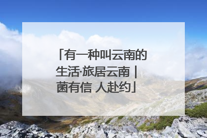 有一种叫云南的生活·旅居云南｜菌有信 人赴约
