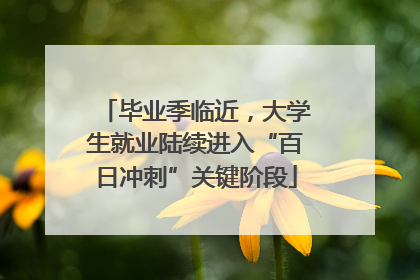 毕业季临近，大学生就业陆续进入“百日冲刺”关键阶段