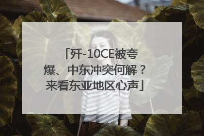 歼-10CE被夸爆、中东冲突何解？来看东亚地区心声