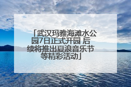 武汉玛雅海滩水公园7日正式开园 后续将推出夏浪音乐节等精彩活动