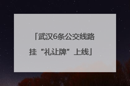武汉6条公交线路挂“礼让牌”上线