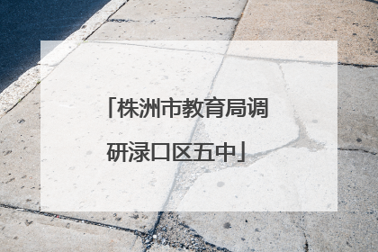 株洲市教育局调研渌口区五中