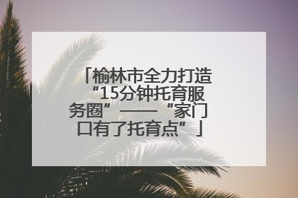 榆林市全力打造“15分钟托育服务圈”——“家门口有了托育点”