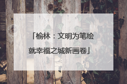 榆林：文明为笔绘就幸福之城新画卷