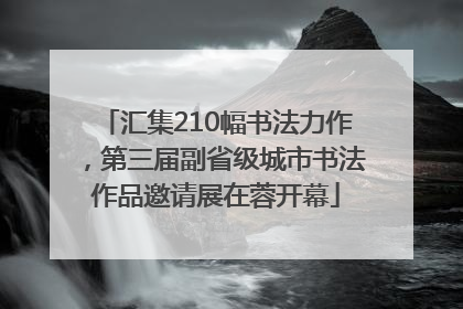 汇集210幅书法力作，第三届副省级城市书法作品邀请展在蓉开幕