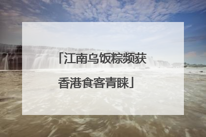 江南乌饭粽频获香港食客青睐