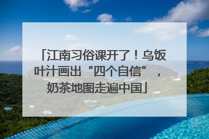 江南习俗课开了！乌饭叶汁画出“四个自信”，奶茶地图走遍中国