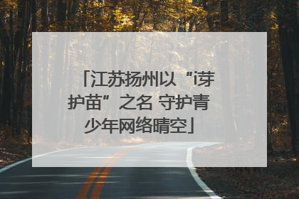 江苏扬州以“i芽护苗”之名 守护青少年网络晴空