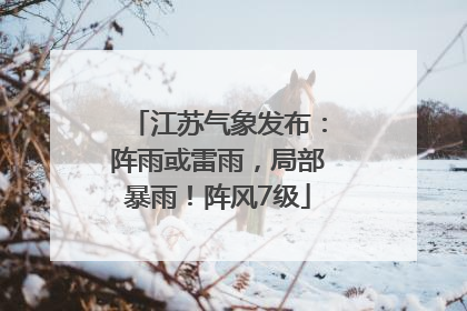 江苏气象发布：阵雨或雷雨，局部暴雨！阵风7级