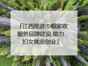 江西推进巾帼家政服务品牌建设 助力妇女就业创业