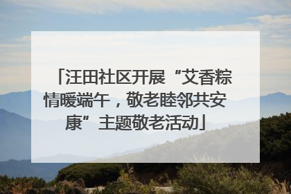 汪田社区开展“艾香粽情暖端午，敬老睦邻共安康”主题敬老活动
