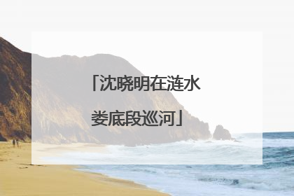 沈晓明在涟水娄底段巡河