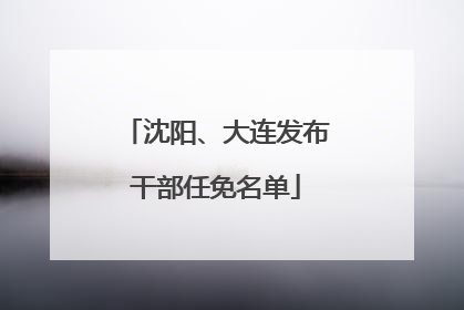 沈阳、大连发布干部任免名单