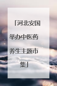 河北安国举办中医药养生主题市集