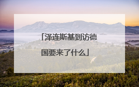 泽连斯基到访德国要来了什么