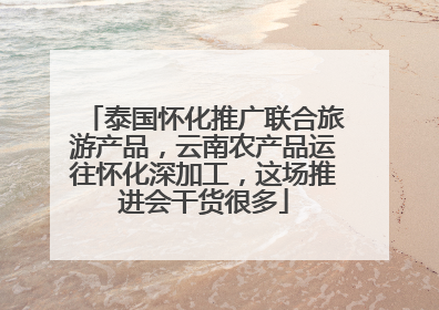 泰国怀化推广联合旅游产品，云南农产品运往怀化深加工，这场推进会干货很多