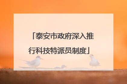 泰安市政府深入推行科技特派员制度