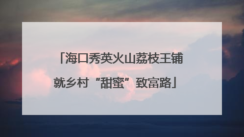 海口秀英火山荔枝王铺就乡村“甜蜜”致富路