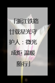 浙江铁路廿载星光守护人：微光成炬 温暖随行