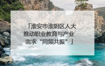淮安市淮阴区人大推动职业教育与产业需求“同频共振”