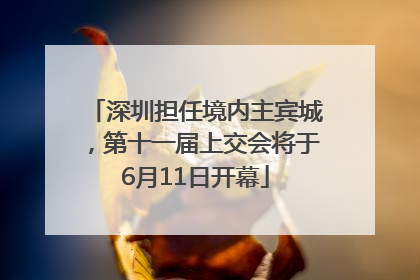 深圳担任境内主宾城，第十一届上交会将于6月11日开幕
