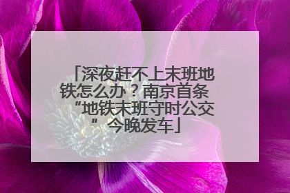 深夜赶不上末班地铁怎么办？南京首条“地铁末班守时公交”今晚发车
