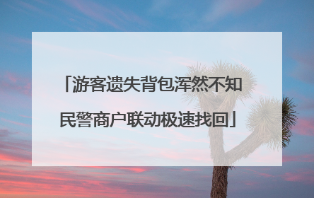 游客遗失背包浑然不知 民警商户联动极速找回