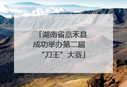 湖南省嘉禾县成功举办第二届“刀王”大赛
