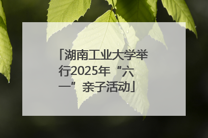 湖南工业大学举行2025年“六一”亲子活动