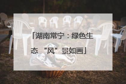 湖南常宁：绿色生态 “风”景如画