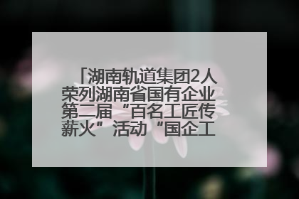 湖南轨道集团2人荣列湖南省国有企业第二届“百名工匠传薪火”活动“国企工匠”人才宣传名单