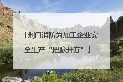 荆门消防为加工企业安全生产“把脉开方”