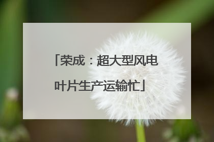 荣成：超大型风电叶片生产运输忙