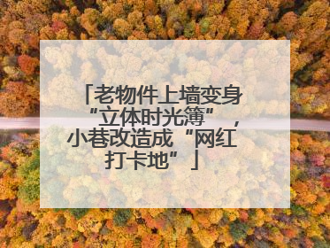 老物件上墙变身“立体时光簿”，小巷改造成“网红打卡地”